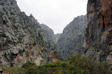 Tramuntana mountain range on the Mallorca island