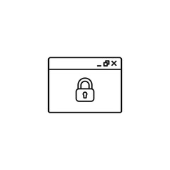 internet protection - minimal line web icon. simple vector illustration. concept for infographic, website or app.