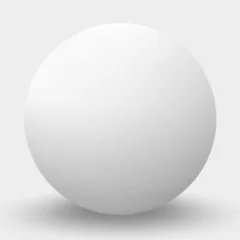 Fotobehang White sphere isolated on white. Vector illustration. © writerfantast
