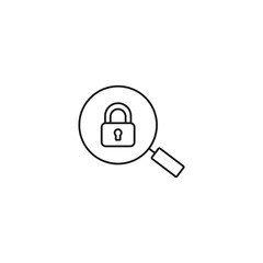 search protection - minimal line web icon. simple vector illustration. concept for infographic, website or app.