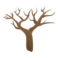 Alone tree icon. Cartoon of alone tree vector icon for web design isolated on white background