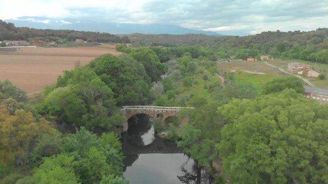 Old Bridge, Pedro Chate Gorge. Landscape near Jaraiz de la Vera, Caceres. Extremadura. Spain.