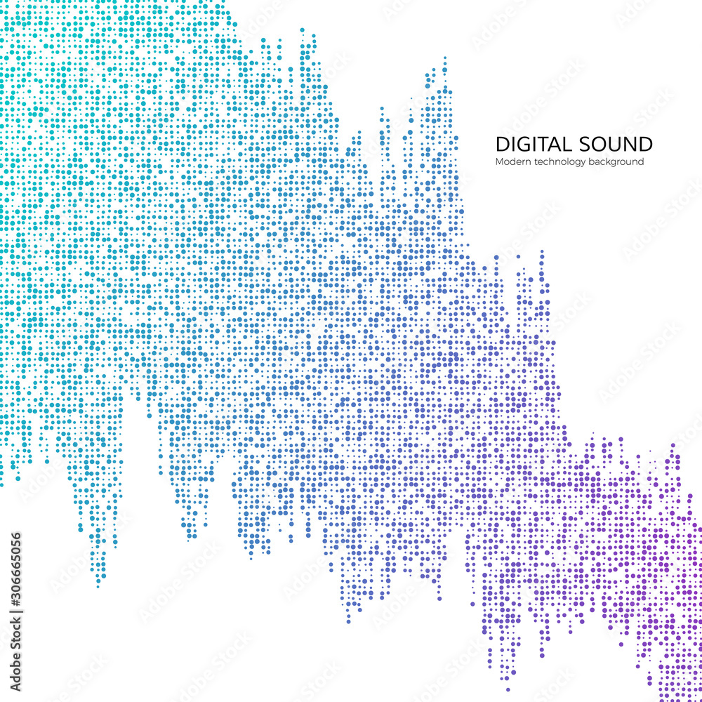 Poster big data. digital data stream. abstract technology background in blue colors. vector illustration