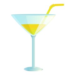 Tropical cocktail icon. Cartoon of tropical cocktail vector icon for web design isolated on white background
