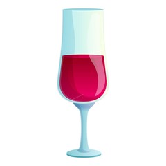 Hot wine glass icon. Cartoon of hot wine glass vector icon for web design isolated on white background