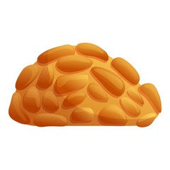 Orange coral icon. Cartoon of orange coral vector icon for web design isolated on white background