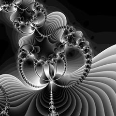 Abstract graphic painting of fractals "Ballerina". © Nadezhda