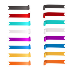 colorful ribbon banner flags set. Retro elements collection