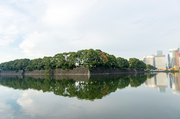 Fototapeta na wymiar 東京都千代田区日比谷から見る皇居周辺の風景