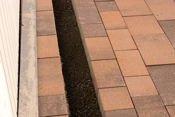 New pavers laid on the construction site