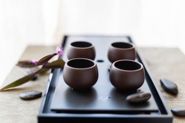 Obraz na płótnie Canvas Ceramic Chinese tea Set up