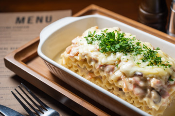 Delicious Lasagne on casserole