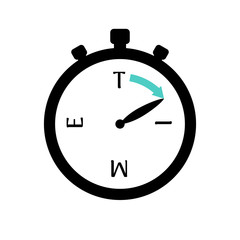 concept time symbol. Vector icon. Design element