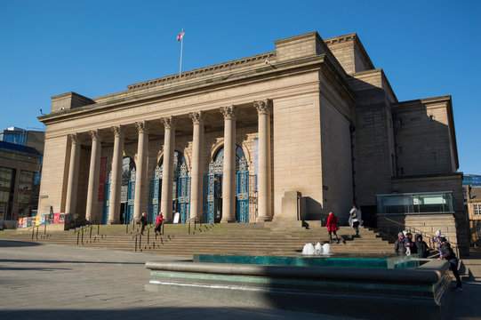 Sheffield City Hall On A Sunny Morning In South Yorkshire, UK