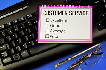 Customer service, survey and examination of service quality. Options final score: excellent, good, average, poor. The goal is to make the consumer pleasant and check their employees.