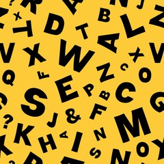 capital letters seamless pattern vector.