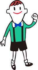 Obraz premium 男の子 全身 立ちポーズ