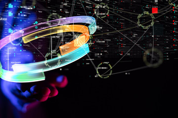 bullish Diagram - Graph Stock Trading