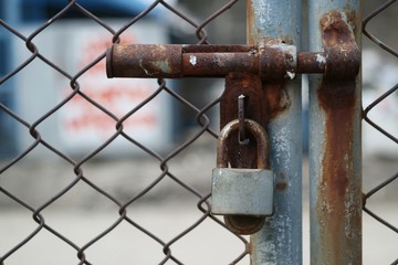 Gate that has been locked.