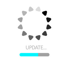 Fototapeta na wymiar Update icon. System software upgrade concept, loading bar