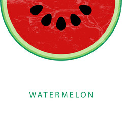 Watermelon flat vector background. Summer fruit. Summer sale background with watermelon. Banner, poster, flyer
