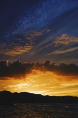 sunset in the mountains