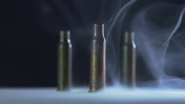 Bullet casings with smoke