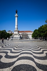 Obraz premium Pedro IV Square in Lisbon, Portugal.