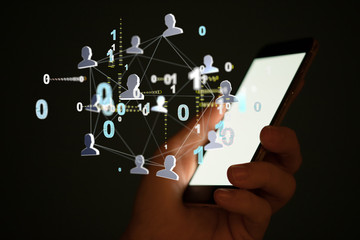 abstract social network scheme, which contains business people