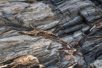 Detail of a rock in a former mine