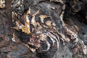 Detail of a rock in a former mine