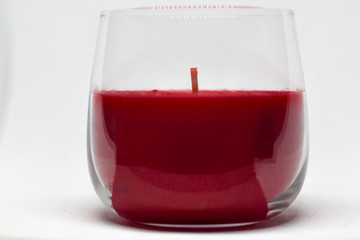 A candle with a white background, relaxation, spa