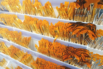 writing brush in the stationery shop