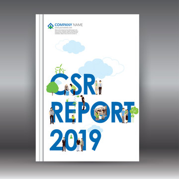 Corporate Social Responsibility Report 2019.  Think Green. Global sustainable goals. Book, Magazine, Banner, Poster, & Annual report design. 