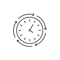 time - minimal line web icon. simple vector illustration. concept for infographic, website or app.