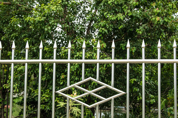 Fototapeta premium House fence made of stainless steel