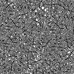 Obraz premium Seamless chaotic black and white background. Grunge texture monochrome