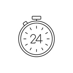 time - minimal line web icon. simple vector illustration. concept for infographic, website or app.