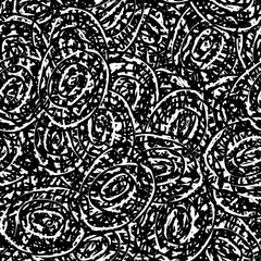 Seamless chaotic black and white background. Grunge texture monochrome
