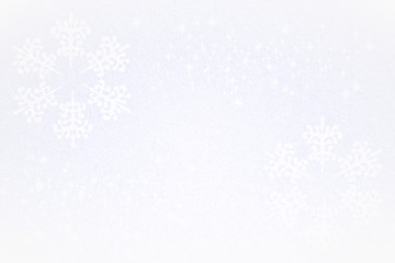 White shiny christmas background with snowflakes