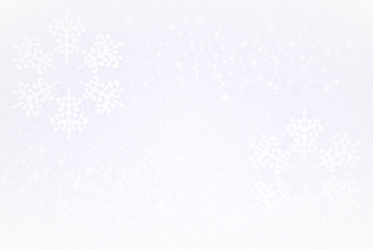 White shiny christmas background with snowflakes