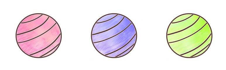R：パステルなバランスボール せっと☆