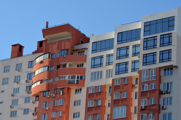 Typical modern residential area in Kiev, Ukraine