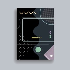 vector abstract brochure, geometric graphic design
