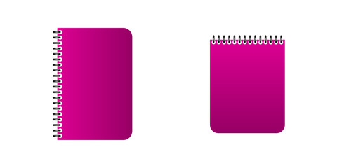 Spiral notebook icon. Office product. Vektor illustration.