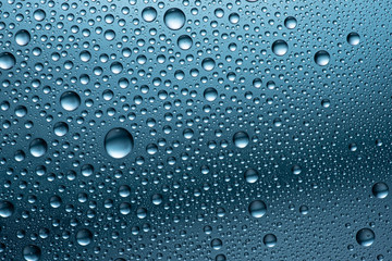 water drops on glass back ground abstract