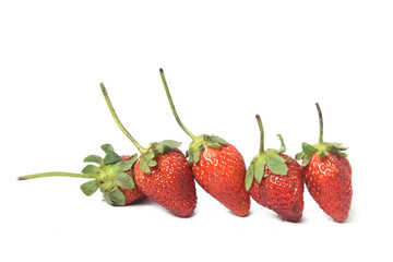strawberry fruit on white background