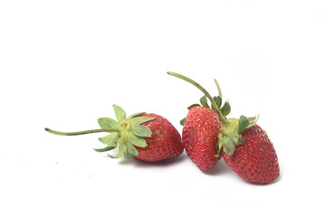 strawberry fruit on white background
