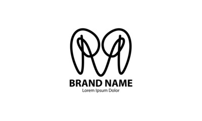 abstract logo template with a line style