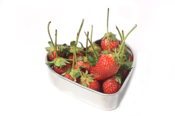 Strawberry in the tray
